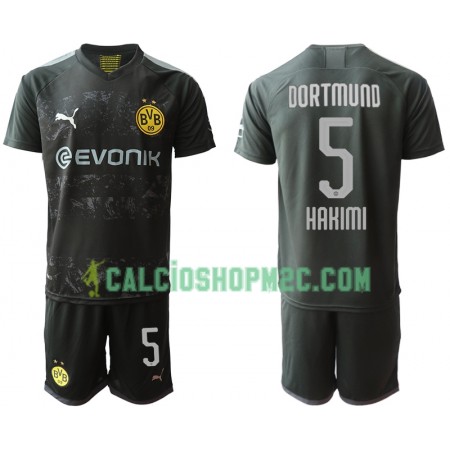 Borussia Dortmund HAKIMI 5 Bambino Maglia Trasferta 2019/2020 Manica Corta (+ Pantaloncini)